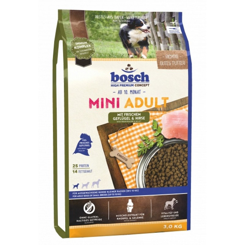 Bosch Adult Mini s perutnino in prosom 3kg